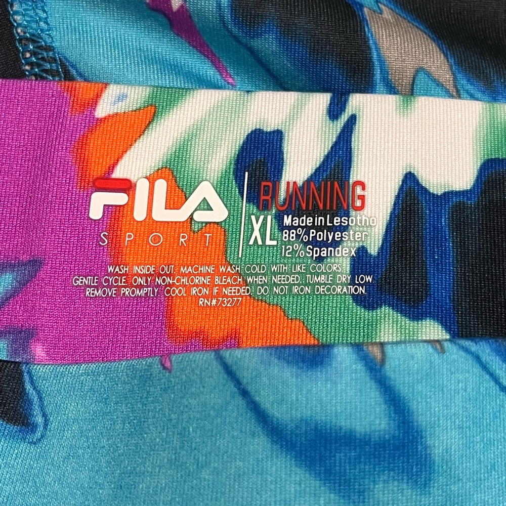 FILA Performance Chic Athletic Runner/Yoga Pants, Sz XL, Bold Paintbrush Pattern - Picture 4 of 4